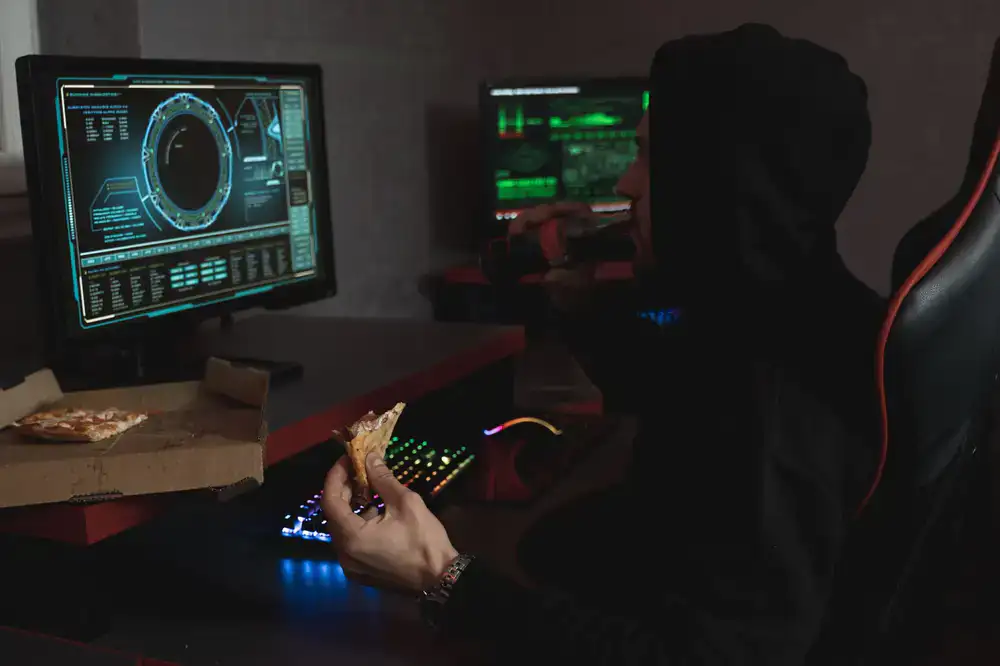 A finished indie game being showcased on a monitor